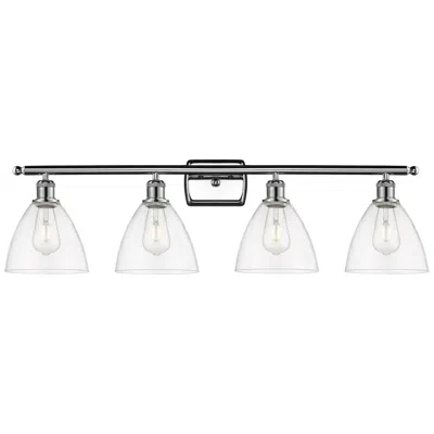 Innovations Lighting Bristol Glass 4 Light 38" Bath Light - Polished Chrome - Clear Shade
