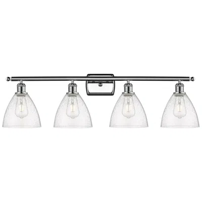 Innovations Lighting Bristol Glass 4 Light 38" Led Bath Light - Polished Chrome - Seedy Sha