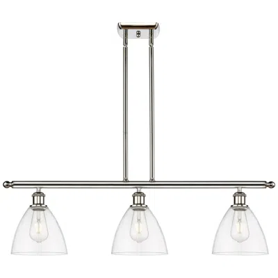 Innovations Lighting Bristol Glass 7.5" 3 Light 36" Island Light - Polished Nickel  -