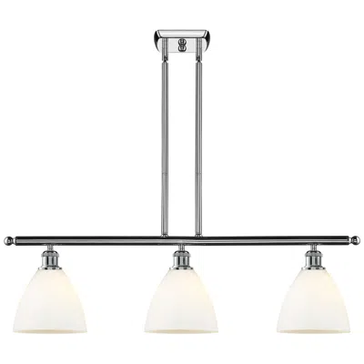 Innovations Lighting Bristol Glass 7.5" 3 Light 36" Led Island Light - Polished Chrome