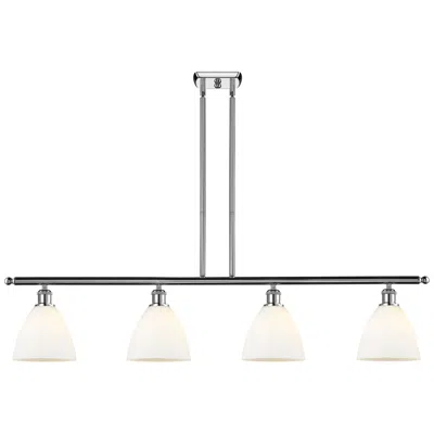 Innovations Lighting Bristol Glass 7.5" 4 Light 48" Island Light - Polished Chrome  -