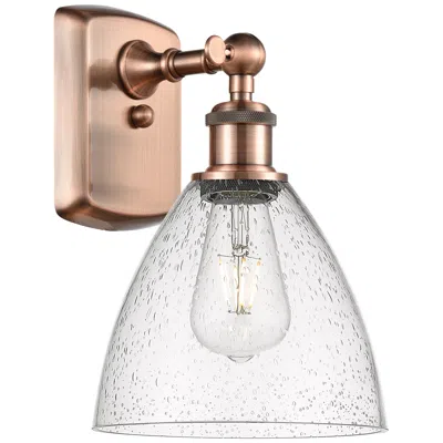 Innovations Lighting Bristol Glass 7.5" 8" Incandescent Sconce - Copper Finish - Seedy