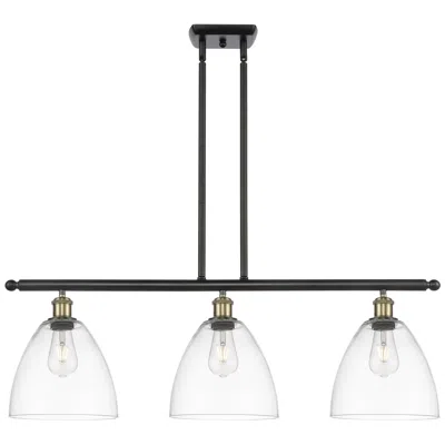 Innovations Lighting Bristol Glass 9" 3 Light 36" Led Island Light - Black Brass  - Cl