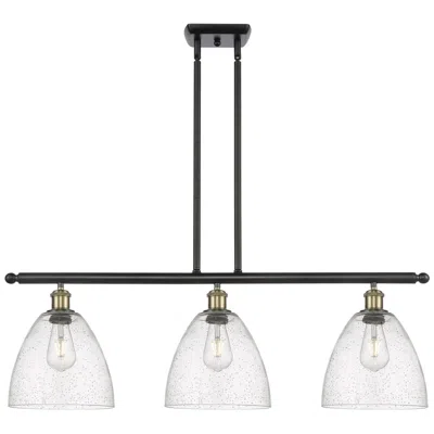 Innovations Lighting Bristol Glass 9" 3 Light 36" Led Island Light - Black Brass  - Se