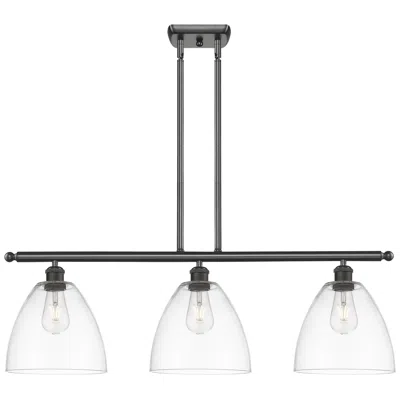 Innovations Lighting Bristol Glass 9" 3 Light 36" Led Island Light - Oil Rubbed Bronze