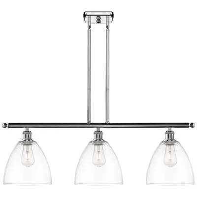 Innovations Lighting Bristol Glass 9" 3 Light 36" Led Island Light - Polished Chrome