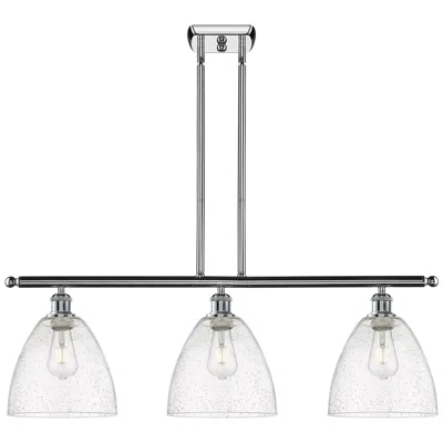Innovations Lighting Bristol Glass 9" 3 Light 36" Led Island Light - Polished Chrome