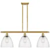 Innovations Lighting Bristol Glass 9" 3 Light 36" Led Island Light - Satin Gold  - See In Gold