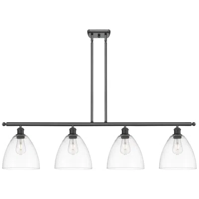 Innovations Lighting Bristol Glass 9" 4 Light 48" Led Island Light - Matte Black  - Cl