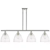 Innovations Lighting Bristol Glass 9" 4 Light 48" Led Island Light - Polished Nickel In Transparent