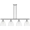 Innovations Lighting Bristol Glass 9" 4 Light 48" Led Island Light - Satin Nickel  - S In Transparent