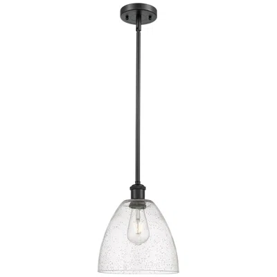 Innovations Lighting Bristol Glass 9" Led Mini Pendant - Matte Black - Seedy Shade