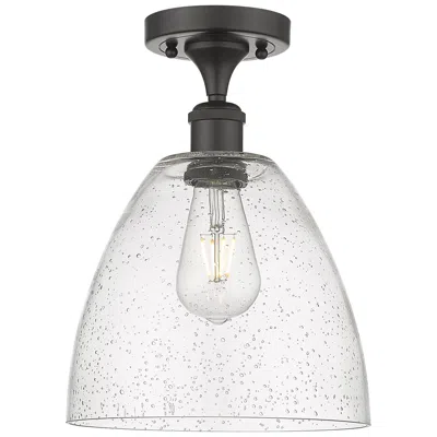 Innovations Lighting Bristol Glass  9" Led Semi-flush Mount - Oil Rubbed Bronze - Seedy Sha