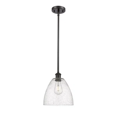 Innovations Lighting Bristol Glass 9" Oil Rubbed Bronze Mini Pendant W/ Seedy Shade