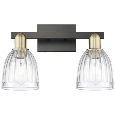 Innovations Lighting Brookfield 11" High 2-light Black Brass Bath Vanity Light W/ Clear Shade