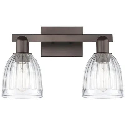 Innovations Lighting Brookfield 11" High 2-light Bronze Vanity Light W/ Clear Shade