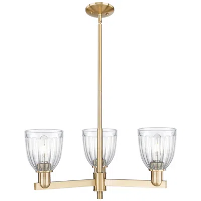 Innovations Lighting Brookfield - 3 Light - 28 Inch - Champagne Bronze - Island Light In Gold