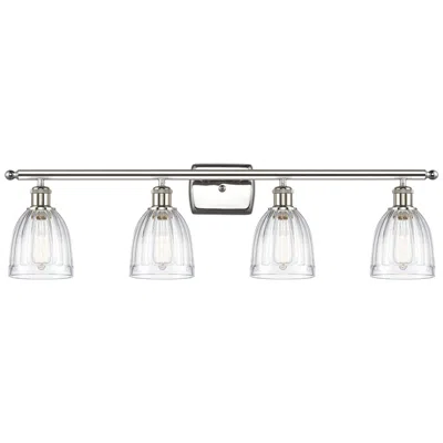 Innovations Lighting Brookfield 36"w 4 Light Polished Nickel Bath Vanity Light W/ Clear Sha