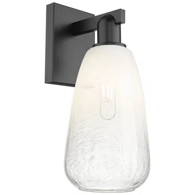 Innovations Lighting Brookhaven Almond 11" High Matte Black Wall Sconce With Opal Shade
