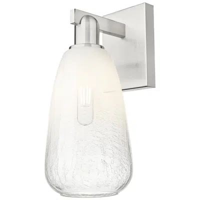 Innovations Lighting Brookhaven Almond 11"h Brushed Satin Nickel Wall Sconce With Opal Shade