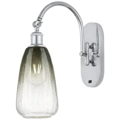 Innovations Lighting Brookhaven Almond 17" High Polished Chrome Swiveling Sconce W/ Slate Shade