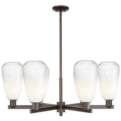 Innovations Lighting Brookhaven Almond 24"w 6-lt Oil Rubbed Bronze Stem Chandelier W/ Opal Shade