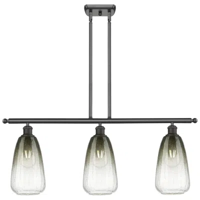 Innovations Lighting Brookhaven Almond 36"w 3-light Bronze Island Light W/ Slate Shade