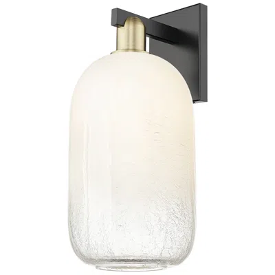 Innovations Lighting Brookhaven Cloche 16.75"h Black Brass Wall Sconce With Opal Shade