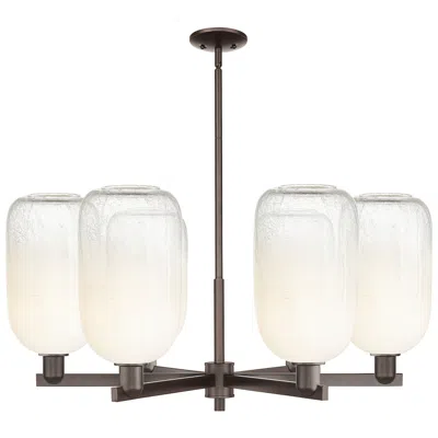 Innovations Lighting Brookhaven Cloche 24"w 6-lt Oiled Bronze Stem Chandelier W/ Opal Shade