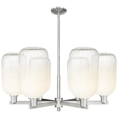 Innovations Lighting Brookhaven Cloche 24"w 6-lt Satin Nickel Stem Chandelier W/ Opal Shade
