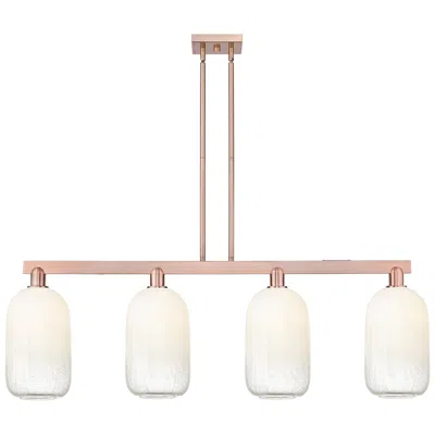 Innovations Lighting Brookhaven Cloche 48"w 4 Light Copper Stem Island Light With Opal Shade