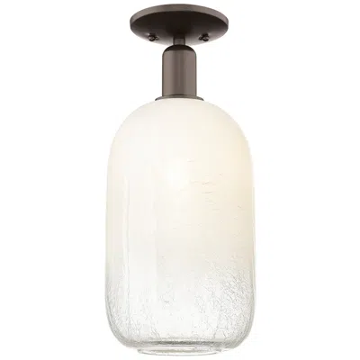 Innovations Lighting Brookhaven Cloche 7"w Oil Rubbed Bronze Semi-flush With Opal Shade In White