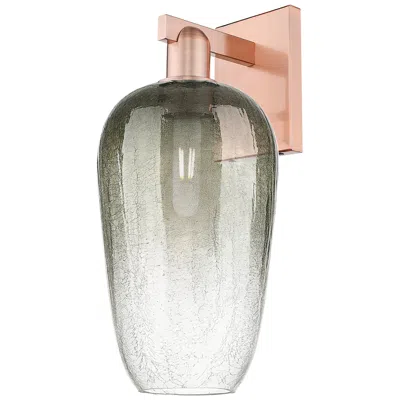Innovations Lighting Brookhaven Flute 11" High Antique Copper Wall Sconce With Slate Shade