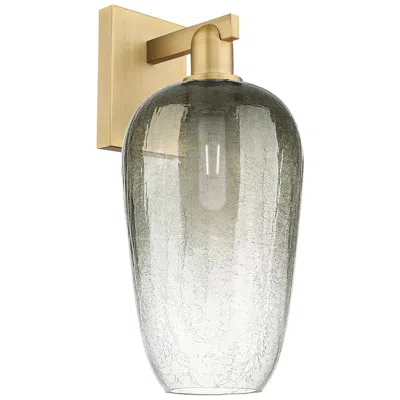 Innovations Lighting Brookhaven Flute 11" High Brushed Brass Wall Sconce With Slate Shade
