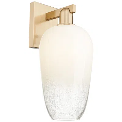 Innovations Lighting Brookhaven Flute 11" High Champagne Bronze Wall Sconce With Opal Shade