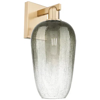 Innovations Lighting Brookhaven Flute 11" High Champagne Bronze Wall Sconce With Slate Shade
