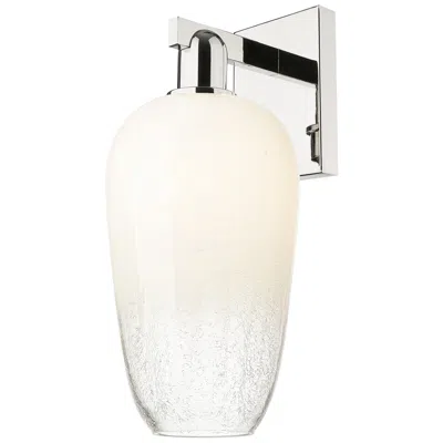 Innovations Lighting Brookhaven Flute 11" High Polished Nickel Wall Sconce With Opal Shade