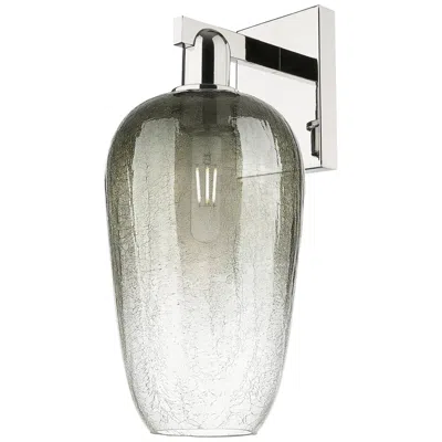 Innovations Lighting Brookhaven Flute 11" High Polished Nickel Wall Sconce With Slate Shade