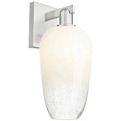Innovations Lighting Brookhaven Flute 11"h Brushed Satin Nickel Wall Sconce With Opal Shade