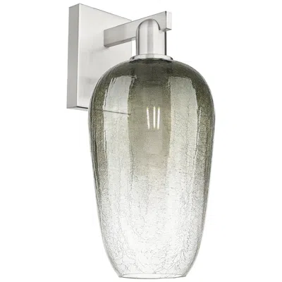 Innovations Lighting Brookhaven Flute 11"h Brushed Satin Nickel Wall Sconce With Slate Shade