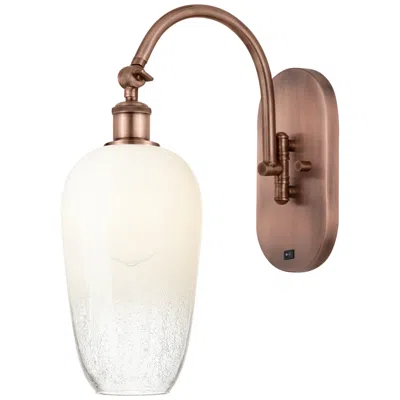 Innovations Lighting Brookhaven Flute 19" High Antique Copper Swiveling Sconce With Opal Shade