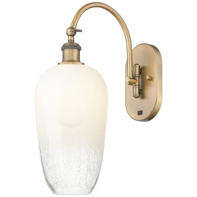 Innovations Lighting Brookhaven Flute 19" High Brushed Brass Swiveling Sconce With Opal Shade