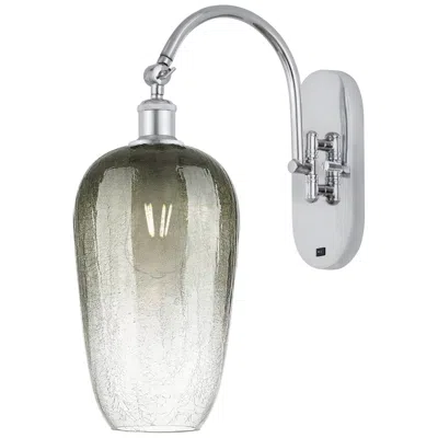 Innovations Lighting Brookhaven Flute 19" High Polished Chrome Swiveling Sconce W/ Slate Shade