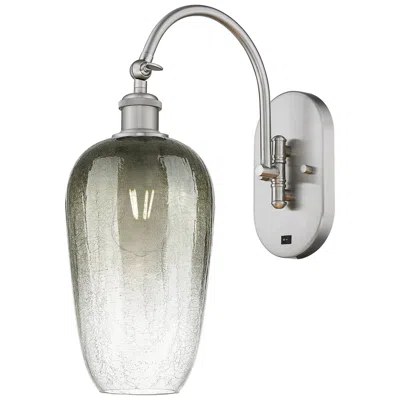 Innovations Lighting Brookhaven Flute 19"h Brushed Satin Nickel Swiveling Sconce W/ Slate Shade