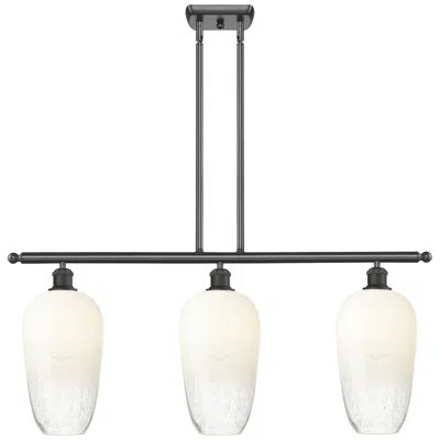 Innovations Lighting Brookhaven Flute 36"w 3-light Oil Rubbed Bronze Island Light W/ Opal Shade