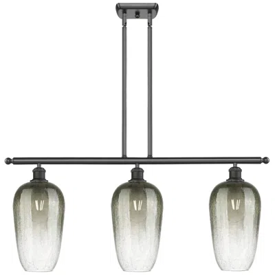 Innovations Lighting Brookhaven Flute 36"w 3-light Oil Rubbed Bronze Island Light W/ Slate Shade