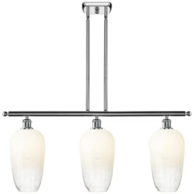 Innovations Lighting Brookhaven Flute 36"w 3-light Polished Chrome Island Light W/ Opal Shade