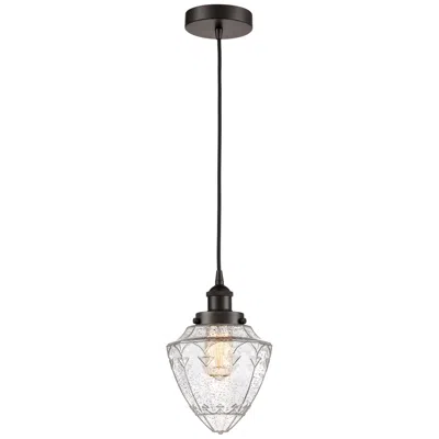 Innovations Lighting Bullet 7" Oil Rubbed Bronze Cord Hung Mini Pendant W/ Seedy Shade