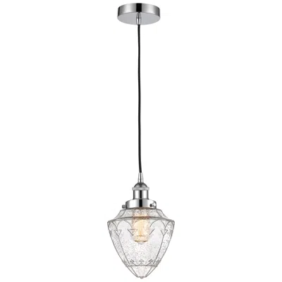 Innovations Lighting Bullet 7" Polished Chrome Cord Hung Mini Pendant W/ Seedy Shade