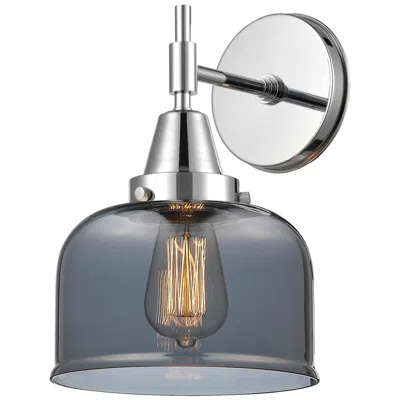 Innovations Lighting Caden 11" High Polished Chrome Sconce W/ Plated Smoke Shade